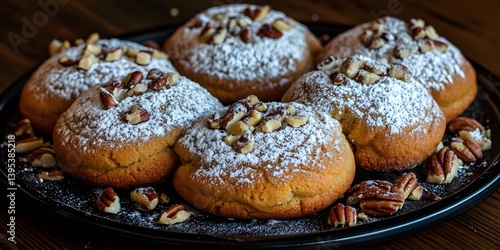 Wallpaper Mural Delicious Pecan Cookies with Powdered Sugar Torontodigital.ca