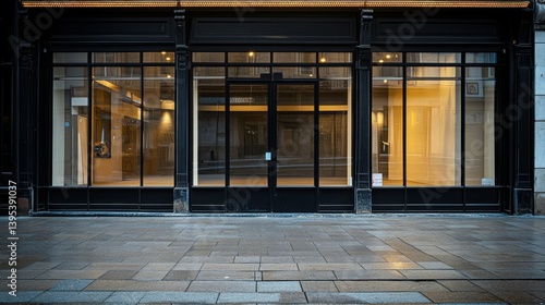 Wallpaper Mural Empty Storefront with Large Windows Torontodigital.ca
