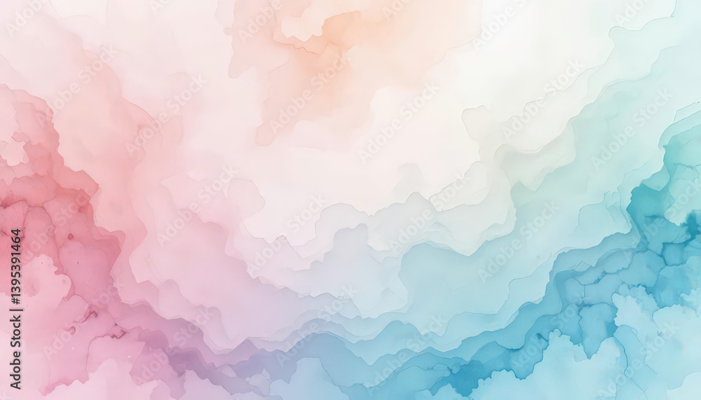 Obraz premium Watercolor Wonders A Delicate Pastel Wash Backdrop for a Soft and Creative Virtual Meeting Environment