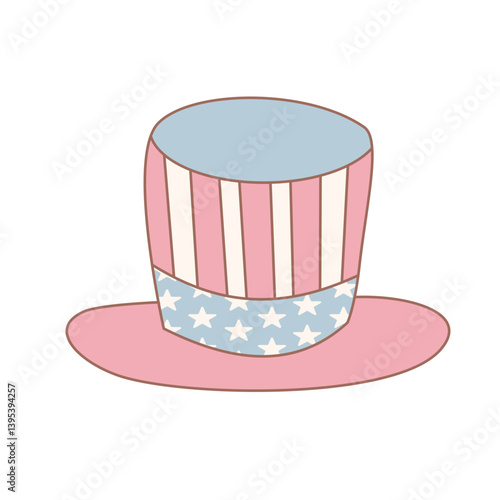 4th of July Groovy, Retro, Whimsical style