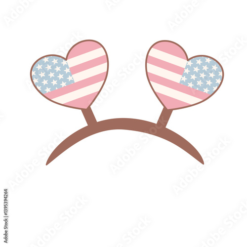 4th of July Groovy, Retro, Whimsical style
