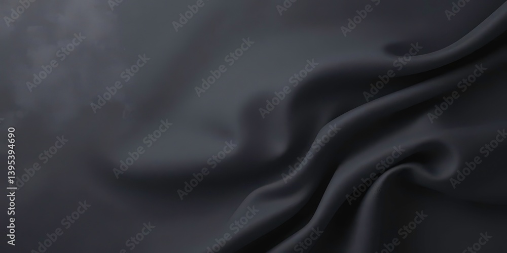 Fototapeta premium Achieve a minimalist aesthetic with this dark gray silk background featuring subtle depth and carefully crafted shadows.