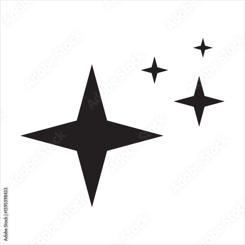 Shining stars on a white background, a sign of purity and shine. For your website, logo, app, UI design. Vector illustration, isolated on a white background.
