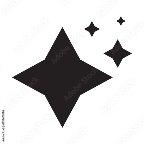 Shining stars on a white background, a sign of purity and shine. For your website, logo, app, UI design. Vector illustration, isolated on a white background.