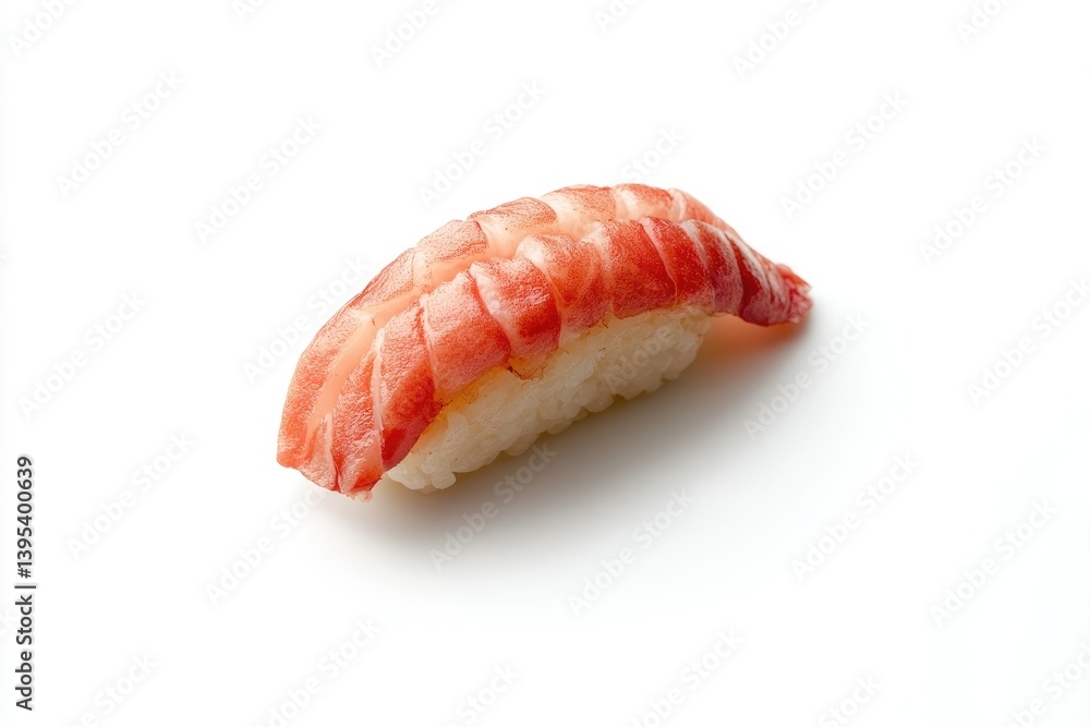 Preparing and Serving Fresh Tuna Nigiri Sushi on a White Background Preparing and Serving Fresh Tuna Nigiri Sushi on a White Background