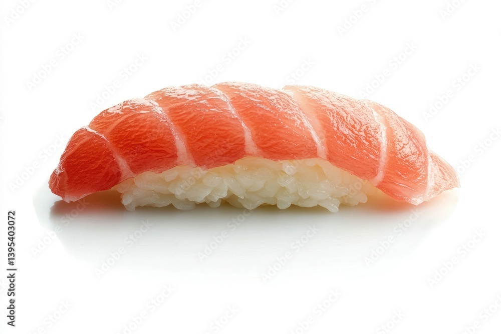 Tuna Sushi Nigiri on White Background Close Up Delicious Japanese Food Tuna Sushi Nigiri on White Background Close Up Delicious Japanese Food