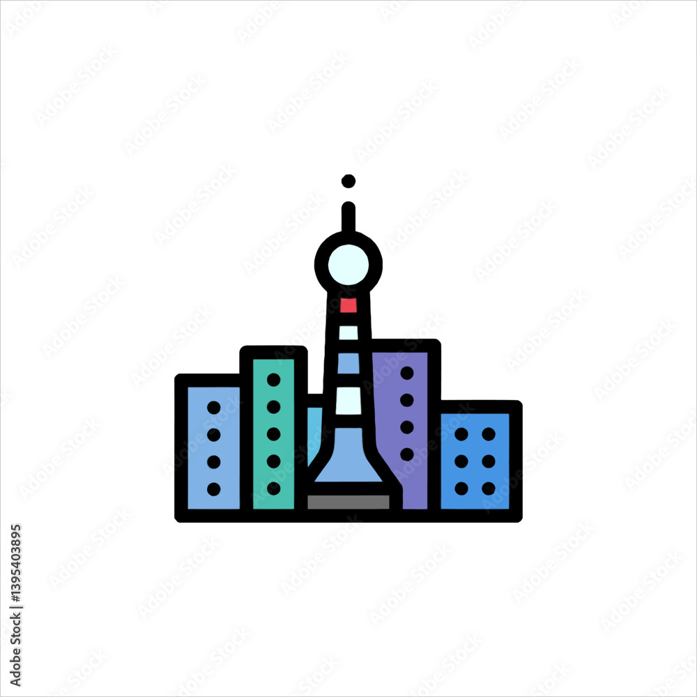 Obraz premium city skyline vector