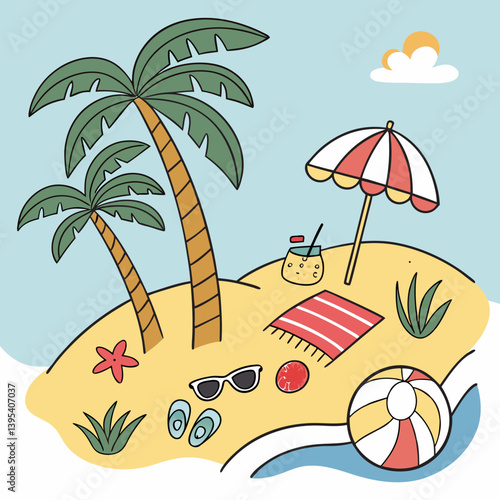 Tropical Leaves and Flowers Background – Exotic Summer