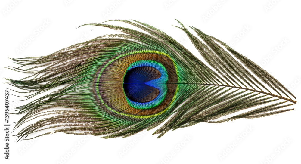 Fototapeta premium Isolated Peacock Feather