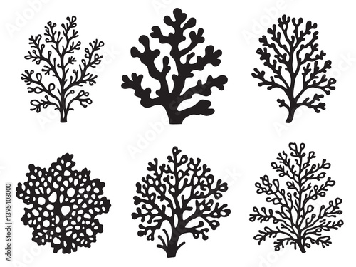 Edible Lichen line art showcases nature's wild food bounty 