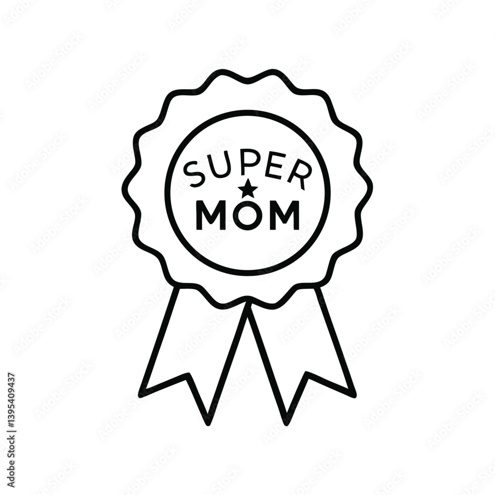 Heart and Ribbon Mother’s Day Award Emblem – Vector Isolated Design Heart and Ribbon Mother’s Day Award Emblem – Vector Isolated Design