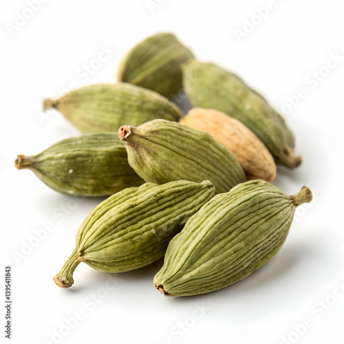 Wallpaper Mural Cardamom Pods Isolated on White Background Torontodigital.ca
