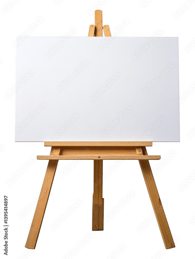 Blank Design Presentation Studio with Adjustable Foam Board Easel on Transparent Background