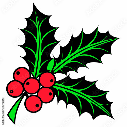 holly leaves and berries