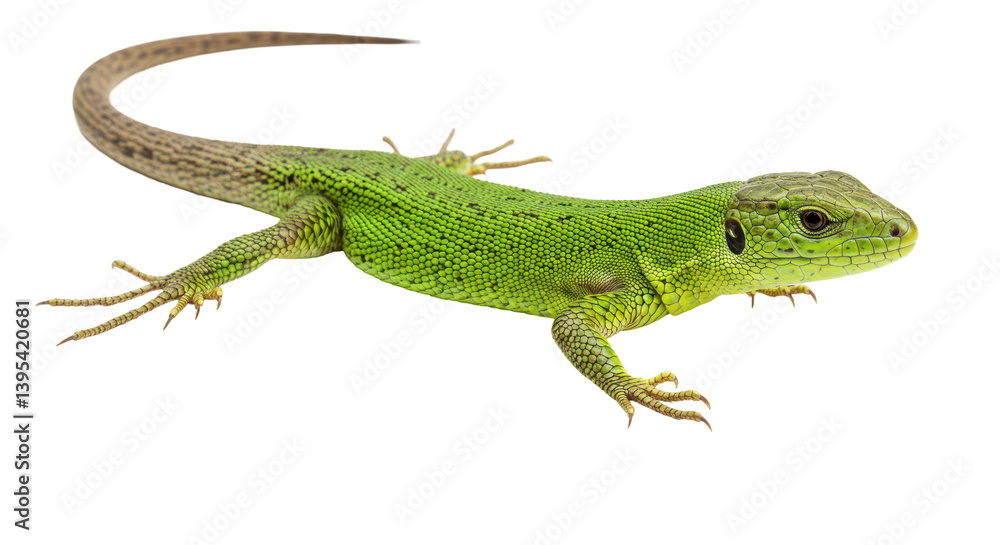 Isolated Green Lizard Isolated Green Lizard