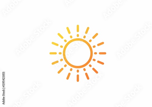 Sunny Day Graphic Design: A Minimalist Sun Illustration