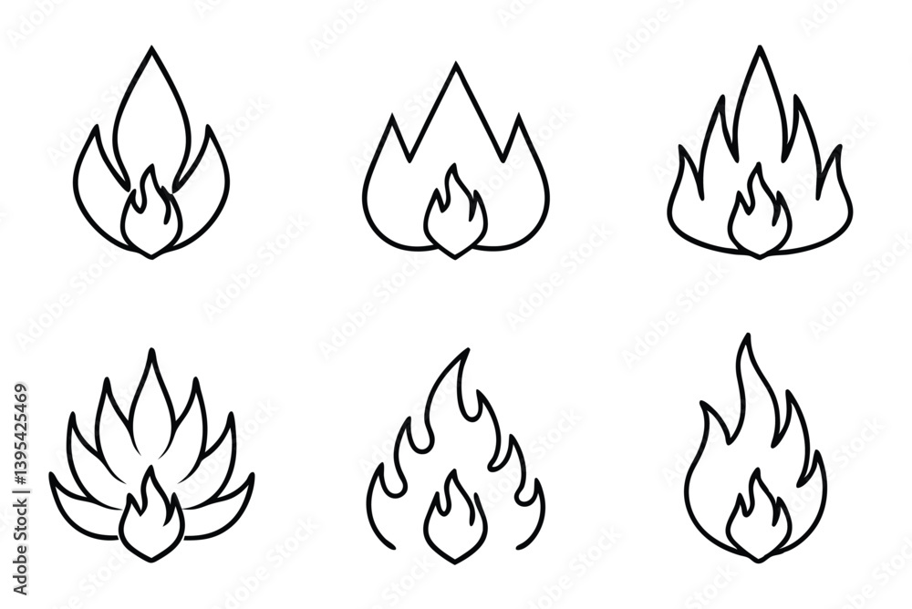 fire flames set fire flames set