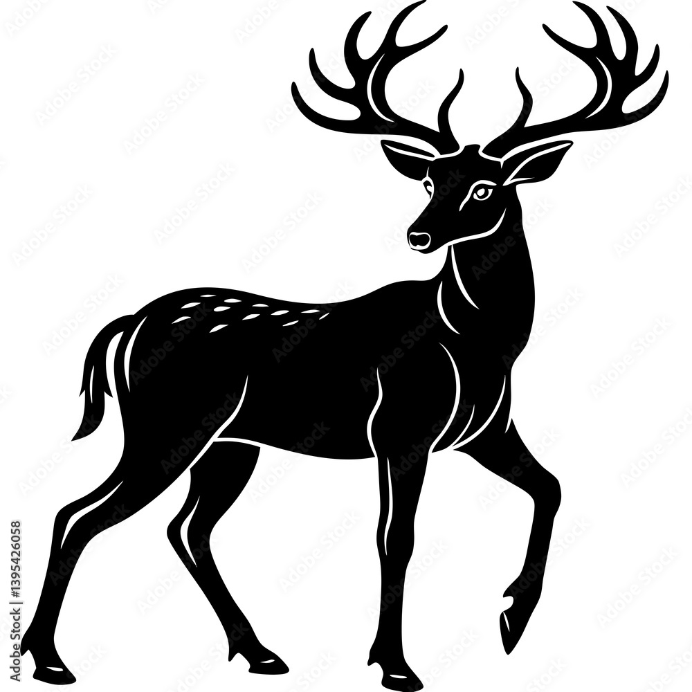 Fototapeta premium deer silhouette vector