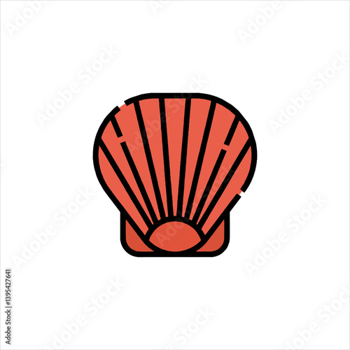 seashell on white background