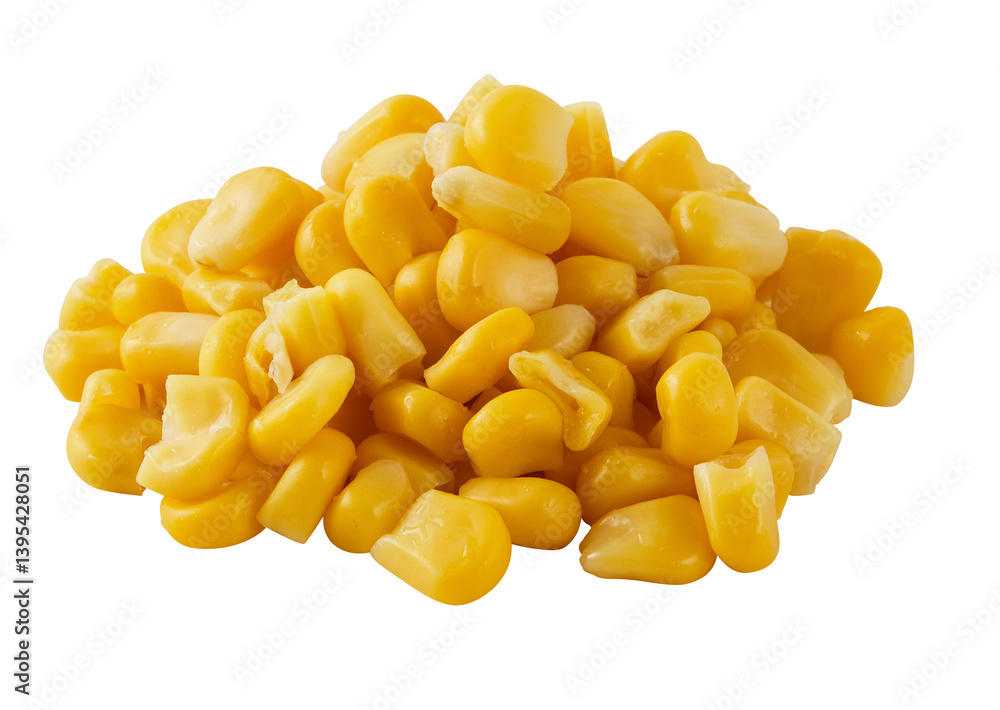 Pile of yellow corn seeds cut out isolated transparent background Pile of yellow corn seeds cut out isolated transparent background