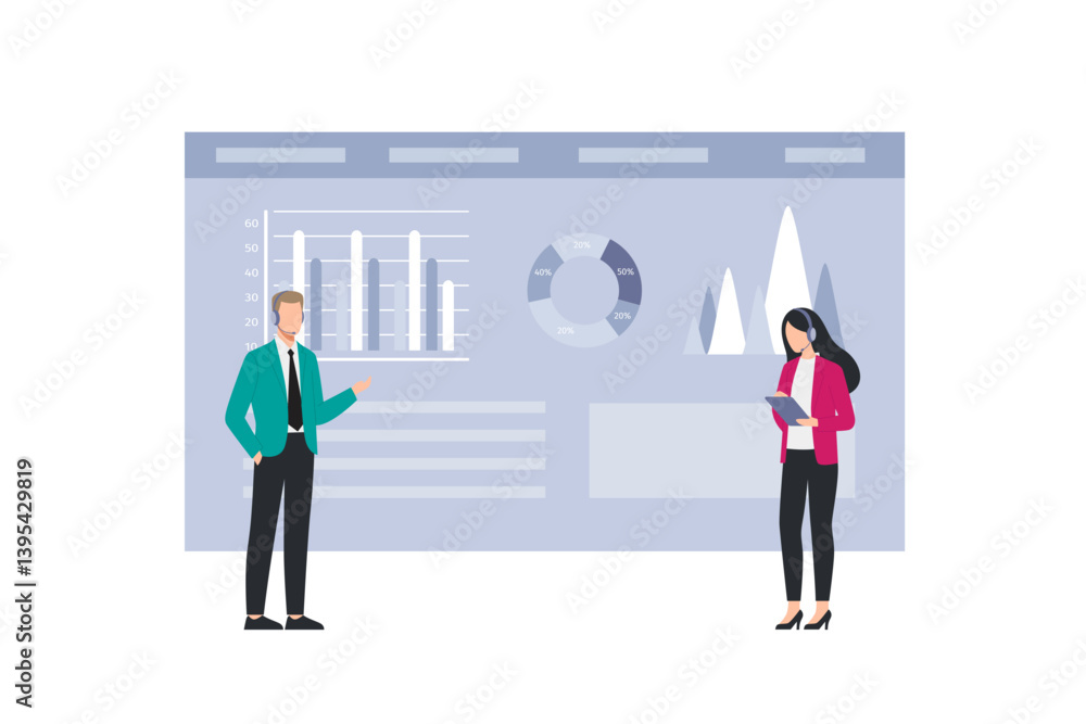 data report interface analytics dashboard illustration data report interface analytics dashboard illustration