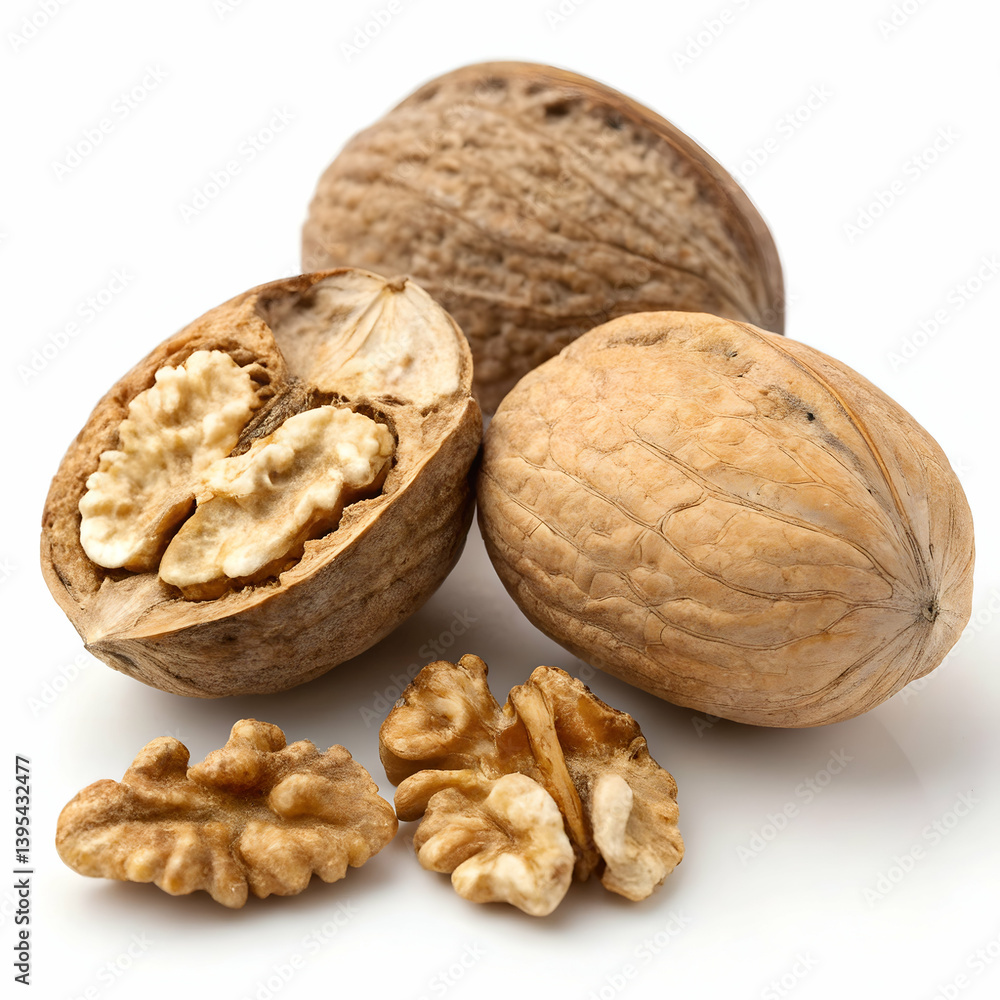 Nutmeg nut cross-section isolated on white background Nutmeg nut cross-section isolated on white background