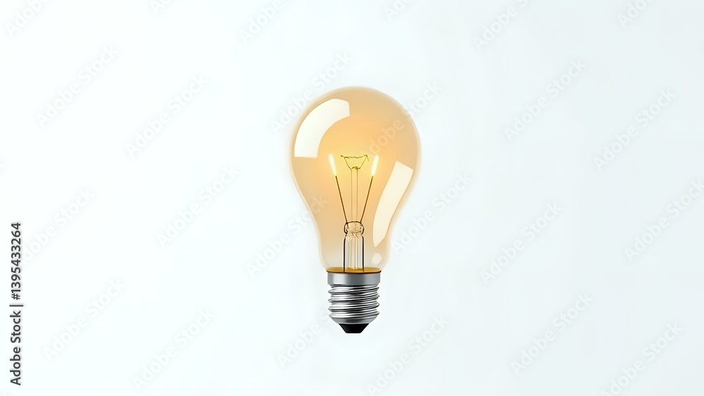 A single light bulb isolated on a pure white background, symbolizing bright ideas, innovation, and clarity while showcasing its simple design, glowing potential, and timeless connection to creativity A single light bulb isolated on a pure white background, symbolizing bright ideas, innovation, and clarity while showcasing its simple design, glowing potential, and timeless connection to creativity