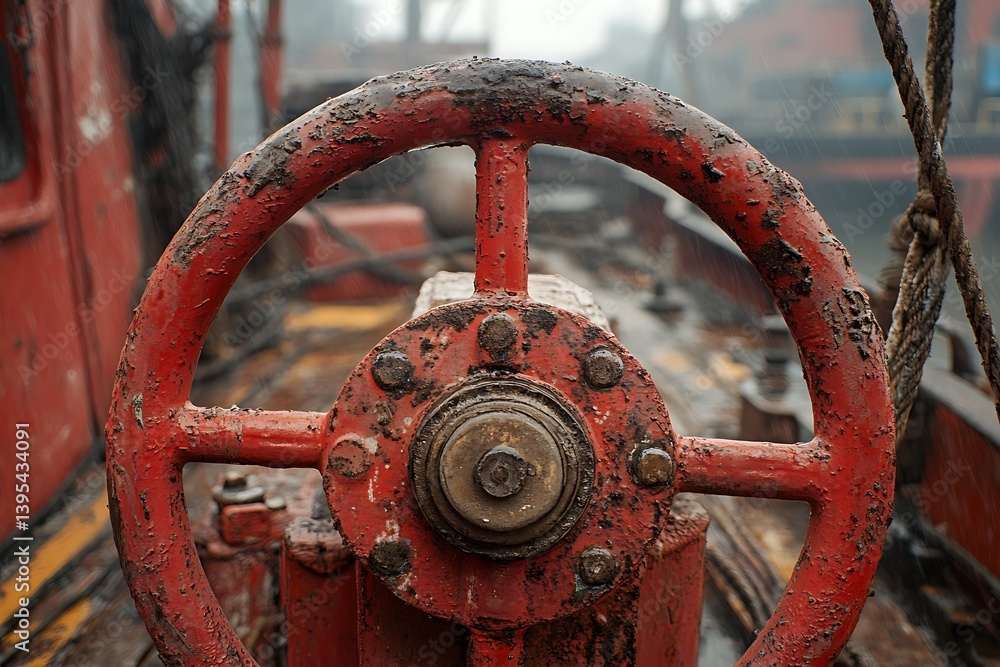 Rusty Ship Steering Wheel Rusty Ship Steering Wheel