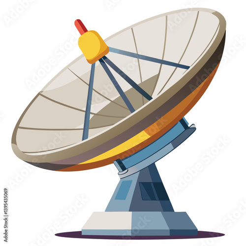 large-satellite-dish vector image on-a-white-background