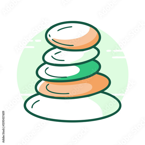 Stacked stones symbolizing balance and harmony against a soft background  