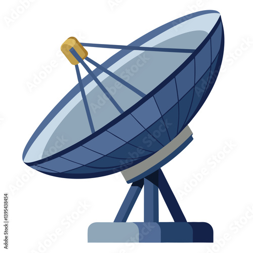 large-satellite-dish vactor image on-a-white-background