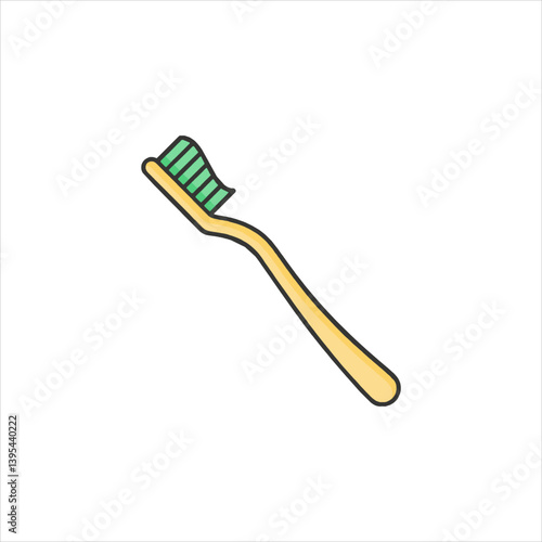 toothbrush with toothpaste