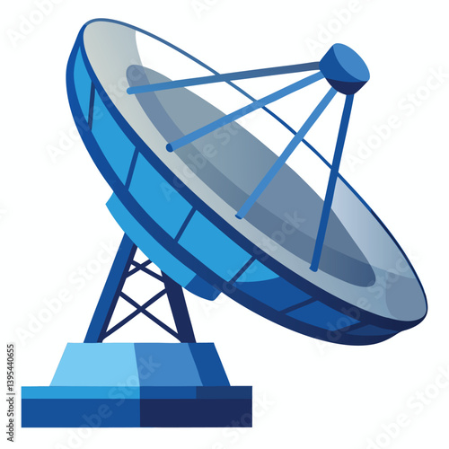 large-satellite-dish vactor image on-a-white-background