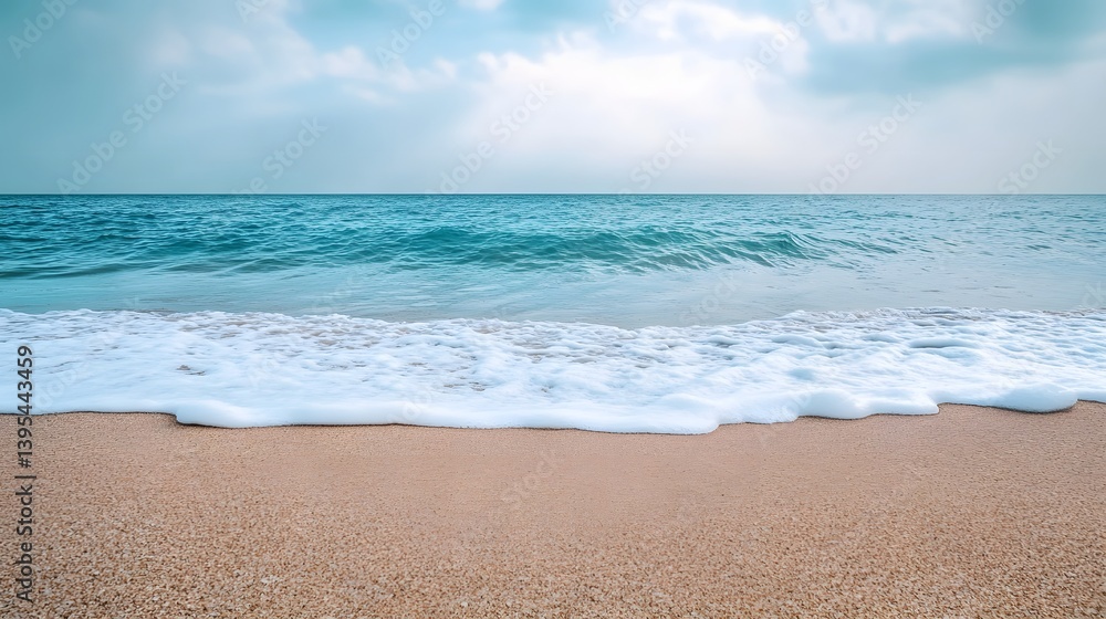Obraz premium Tranquil beach background with copy space