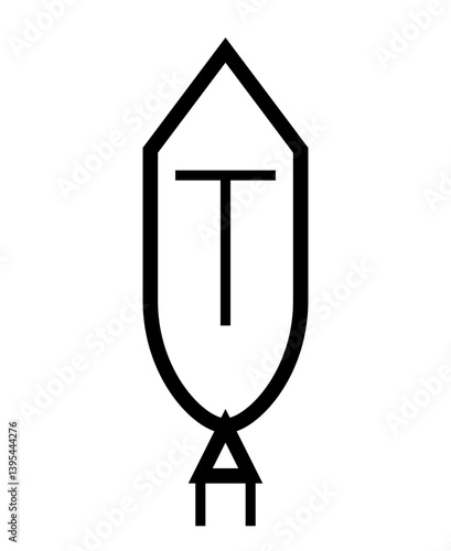 vector illustration of a cross