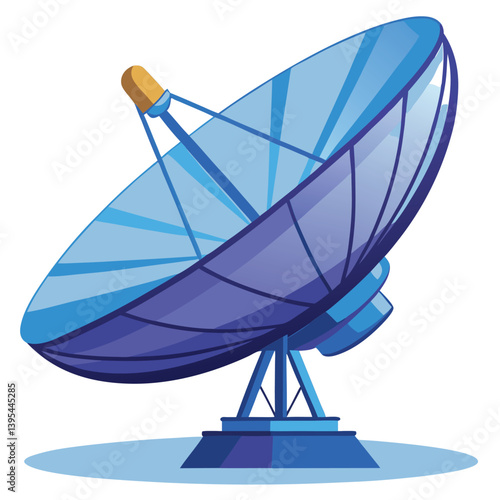 large-satellite-dish vactor image on-a-white-background