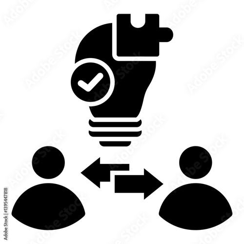 Collaborative Problem Solving icon with glyph style