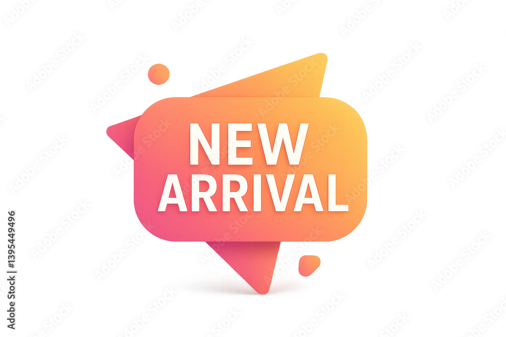 Colorful New Arrival Label with Modern Design for Promotions