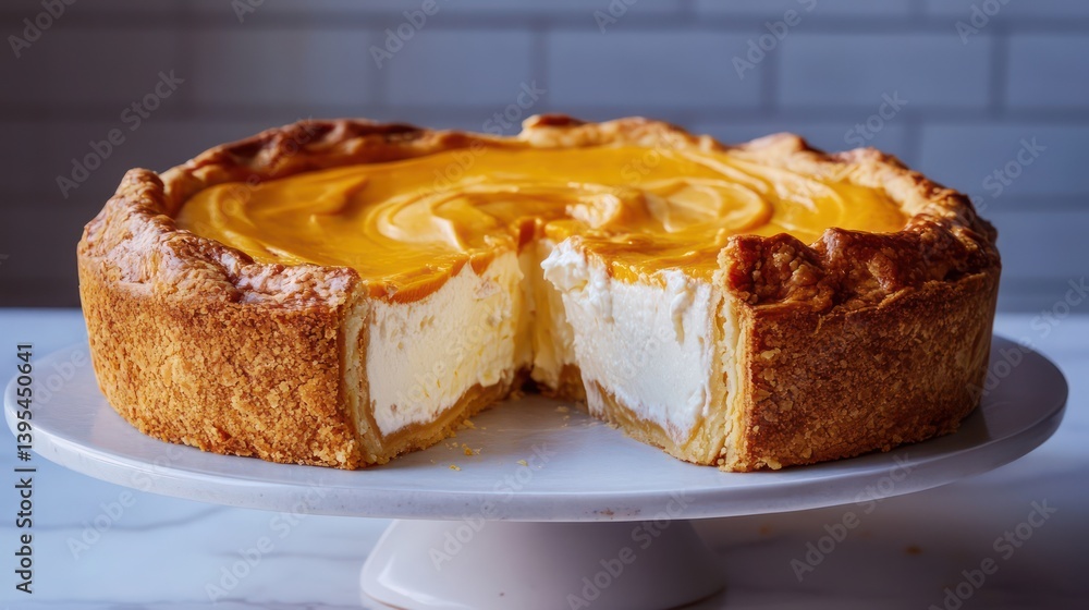 Delicious sliced round quiche Delicious sliced round quiche