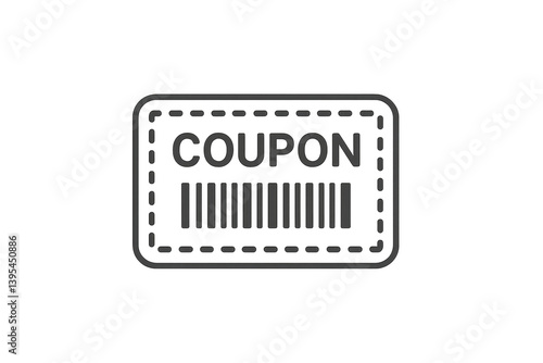 Obraz na płótnie Simple Black and White Coupon Design with Barcode for Discounts w salonie