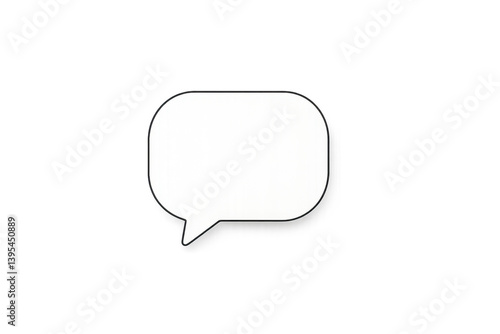 Obraz na płótnie Blank Speech Bubble Icon on Transparent Background for Communication w salonie