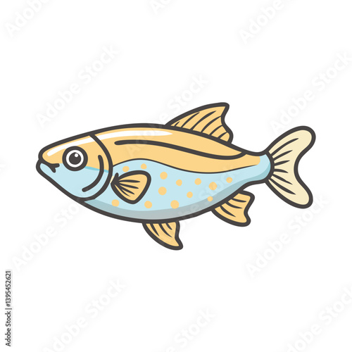 celestial pearl danio fish icon, celestial pearl danio fish vector illustration-simple illustration of celestial pearl danio fish, perfect for celestial pearl danio fish logos and icons