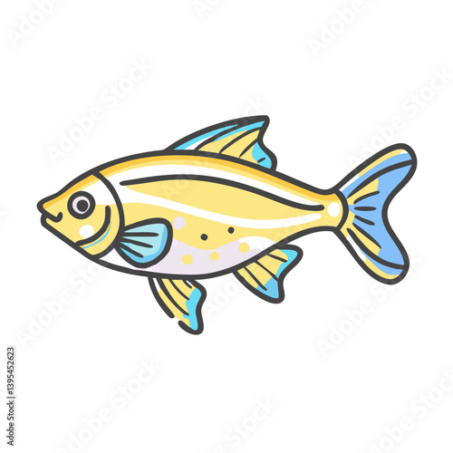 celestial pearl danio fish icon, celestial pearl danio fish vector illustration-simple illustration of celestial pearl danio fish, perfect for celestial pearl danio fish logos and icons