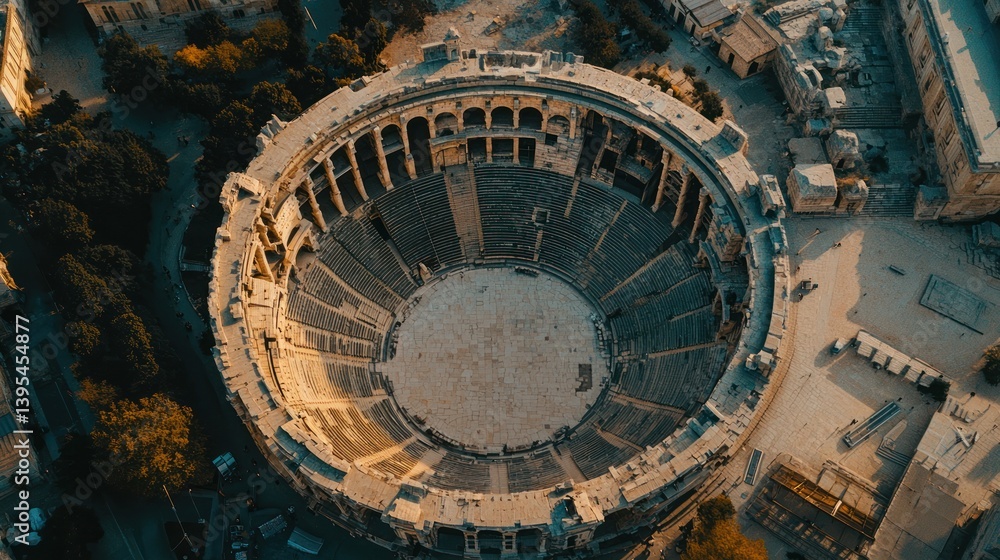 Aerial View of the Ancient Roman Theatre of Aspendos, Turkey Aerial View of the Ancient Roman Theatre of Aspendos, Turkey