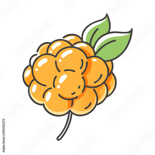 cloudberry fruit icon, cloudberry fruit vector illustration-simple illustration of cloudberry fruit, perfect for cloudberry fruit logos and icons
