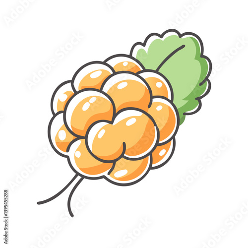 cloudberry fruit icon, cloudberry fruit vector illustration-simple illustration of cloudberry fruit, perfect for cloudberry fruit logos and icons