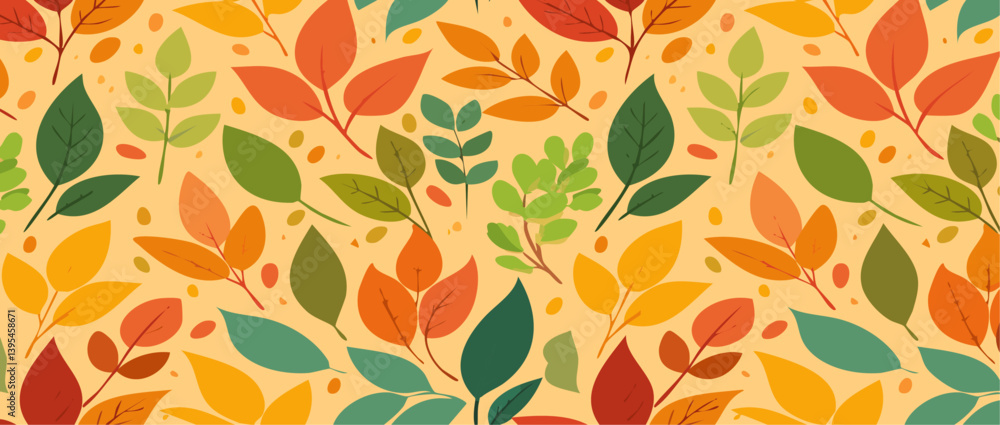 leaf nature pattern Seamless Elegant abstract background vector design