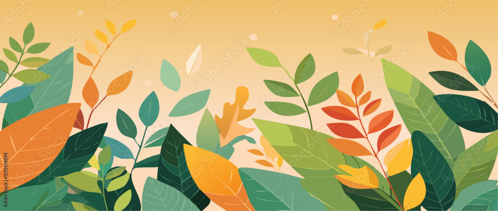 leaf nature pattern Seamless Elegant abstract background vector design