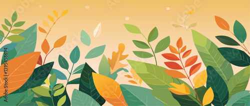 Obraz na płótnie leaf nature pattern Seamless Elegant abstract background vector design w salonie
