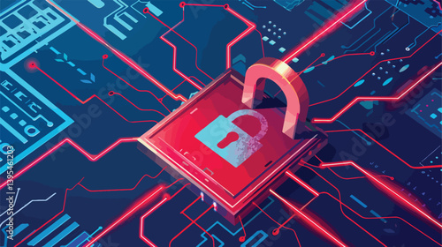 Cyber Security Warning Icon Design Vector for Protection Concept in Technology